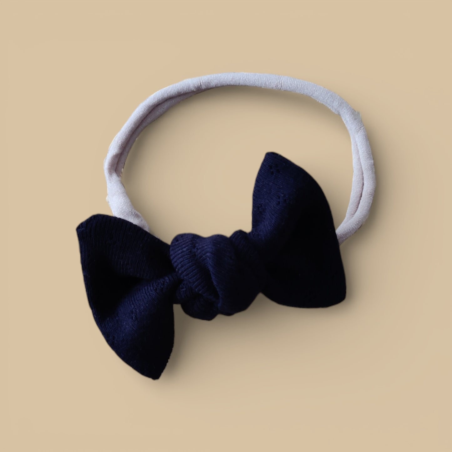 Cute Bow Pointelle Navy