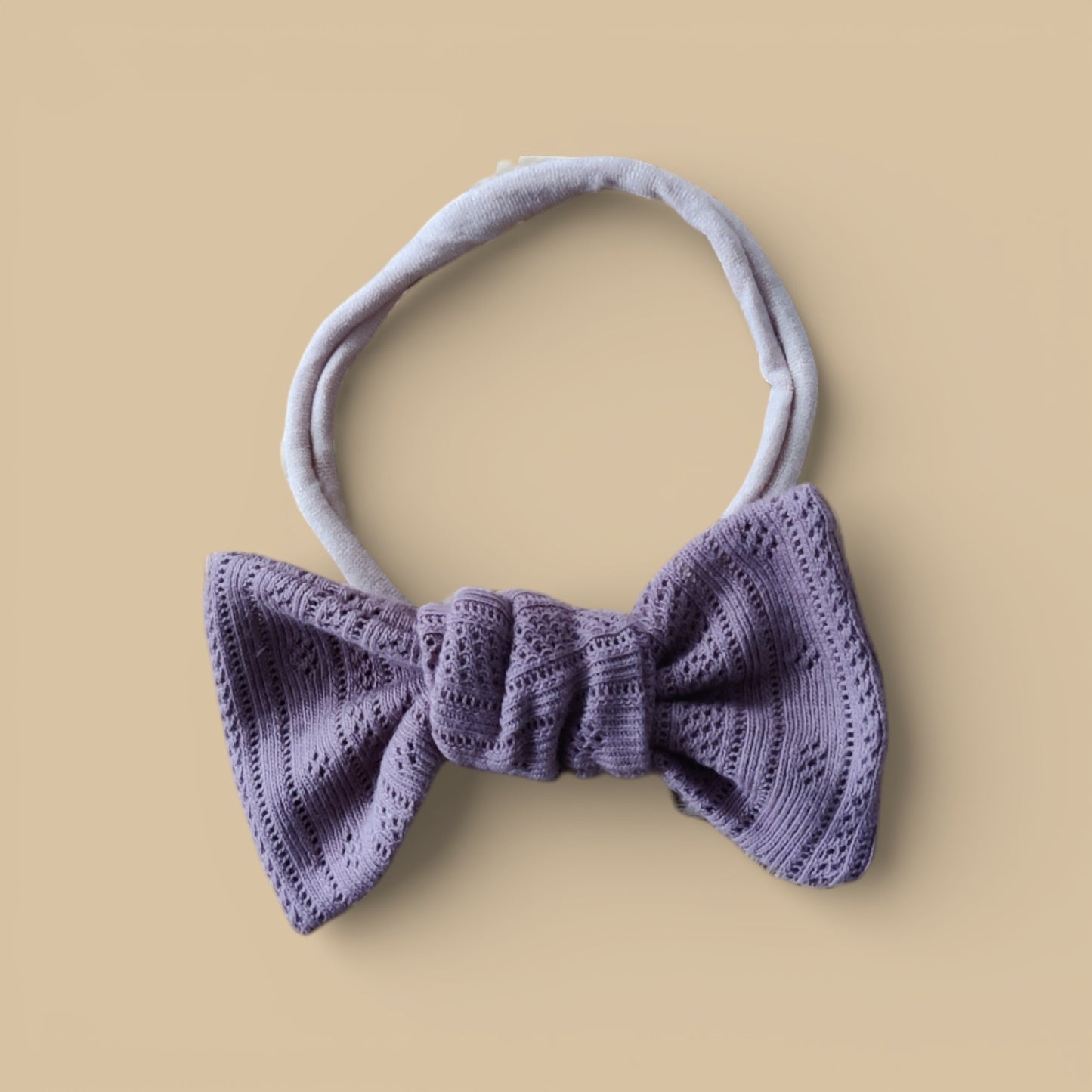 Cute Bow Pointelle Mauve