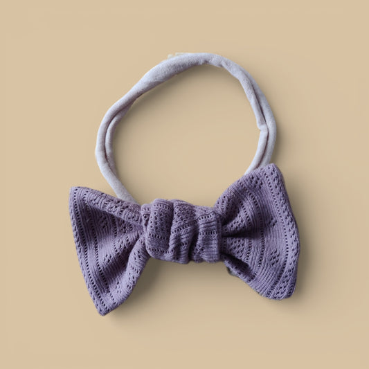 Cute Bow Pointelle Mauve